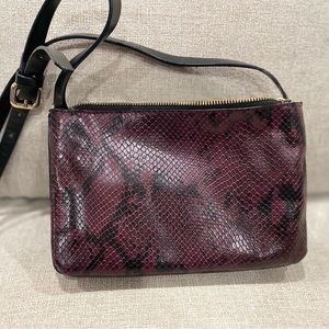 Zara Croc Crossbody Bag great condition multiple pockets
